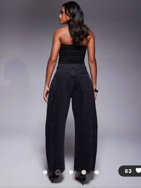 Good American Denim - Good American Good Extreme Barrel Jeans in Black 373 Size 10/30 NWT